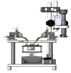 探針臺示意圖 吉時利2450源表在薄膜材料電阻率測試中的應用(圖1)