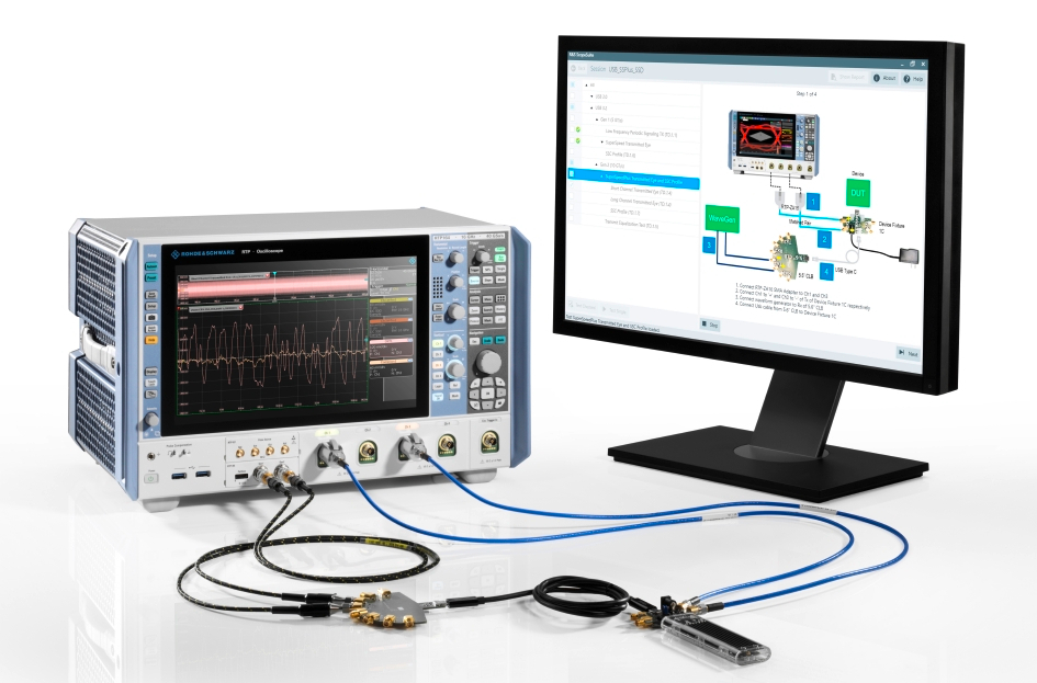 羅德與施瓦茨USB 3.2 Gen 1和 Gen 2 發射機與接收機一致性測試方