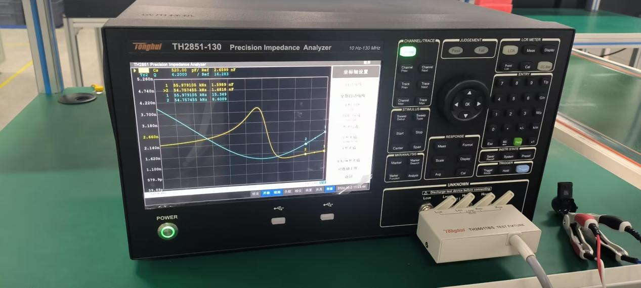 使用TH2851測(cè)試產(chǎn)品Q(chēng)值，判斷產(chǎn)品是否優(yōu)劣品(圖7)