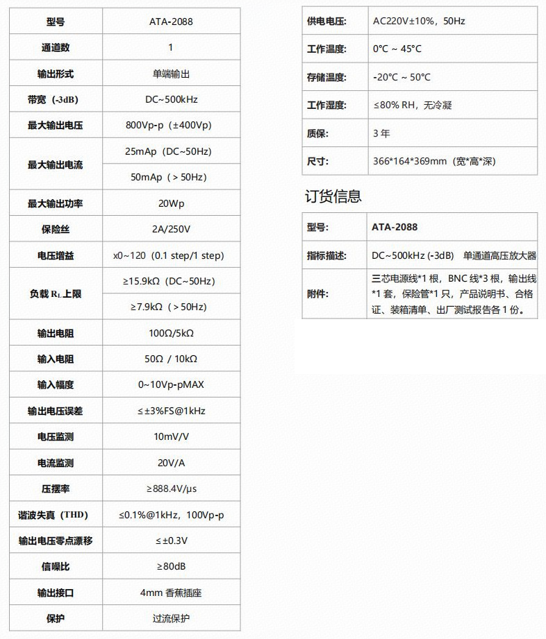 ATA-2088高壓放大器(圖1)