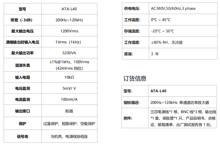 ATA-L40水聲功率放大器(圖1)