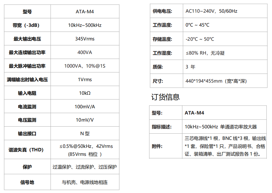 ATA-M4功率放大器(圖1)