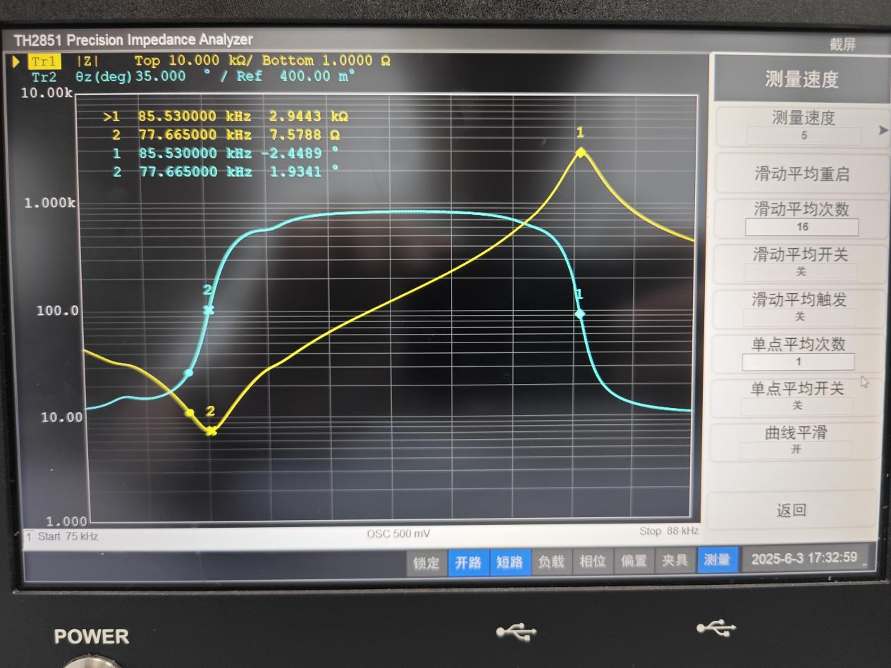 TH2851系列阻抗分析儀在壓電材料晶體分析測試中的應用(圖5)