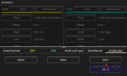 泰克AFG31000 系列信號發生器如何打開或保存任意波形(圖2)