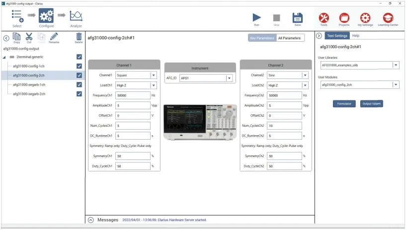 泰克AFG31000信號發(fā)生器在4200A平臺的遠(yuǎn)程集成應(yīng)用(圖11)