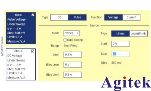 使用KickStart軟件對MOSFET進行脈沖I-V特性表征(圖10)