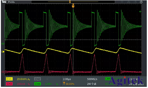 采用泰克示波器準確評估高速DCDC轉換器電感的選擇(圖6)