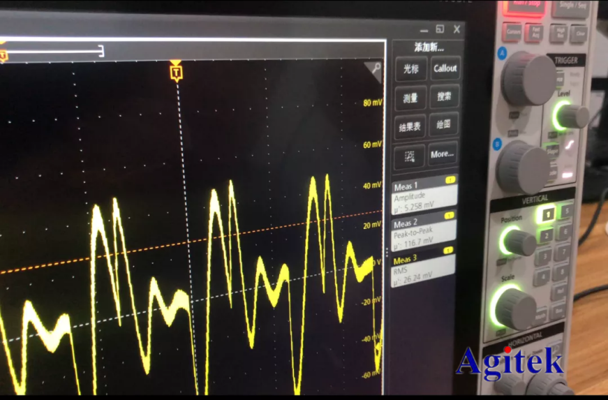 利用泰克示波器功能，快速完成紋波測試