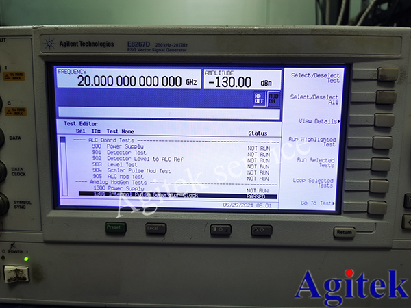 Agitek矢量信號發生器維修案例—是德E8267D自檢報錯維修(圖1)