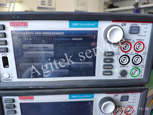 Agitek吉時利源表維修案例—吉時利2450開機顯示硬件缺失維修(圖1)