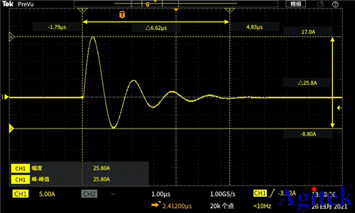 泰克示波器在電動后視鏡轉(zhuǎn)向電流測試的應用(圖4)