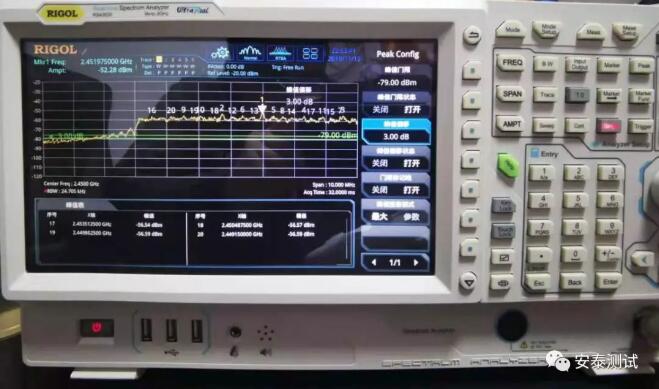 普源頻譜分析儀RSA3030在無人機(jī)頻譜測(cè)試中的應(yīng)用(圖4)