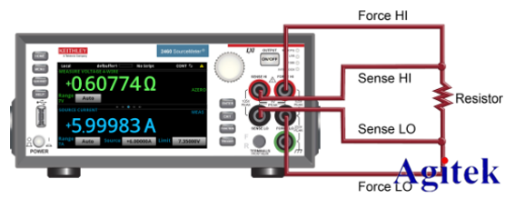 利用吉時利源表進行大電流進行低阻器件測量